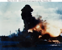 USS Arizona Blows Up